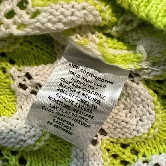 ABOUND Ivory/Green Sorbet Striped Pointella Knit Sweater Women's Size XXS, small - Picture 11 of 14